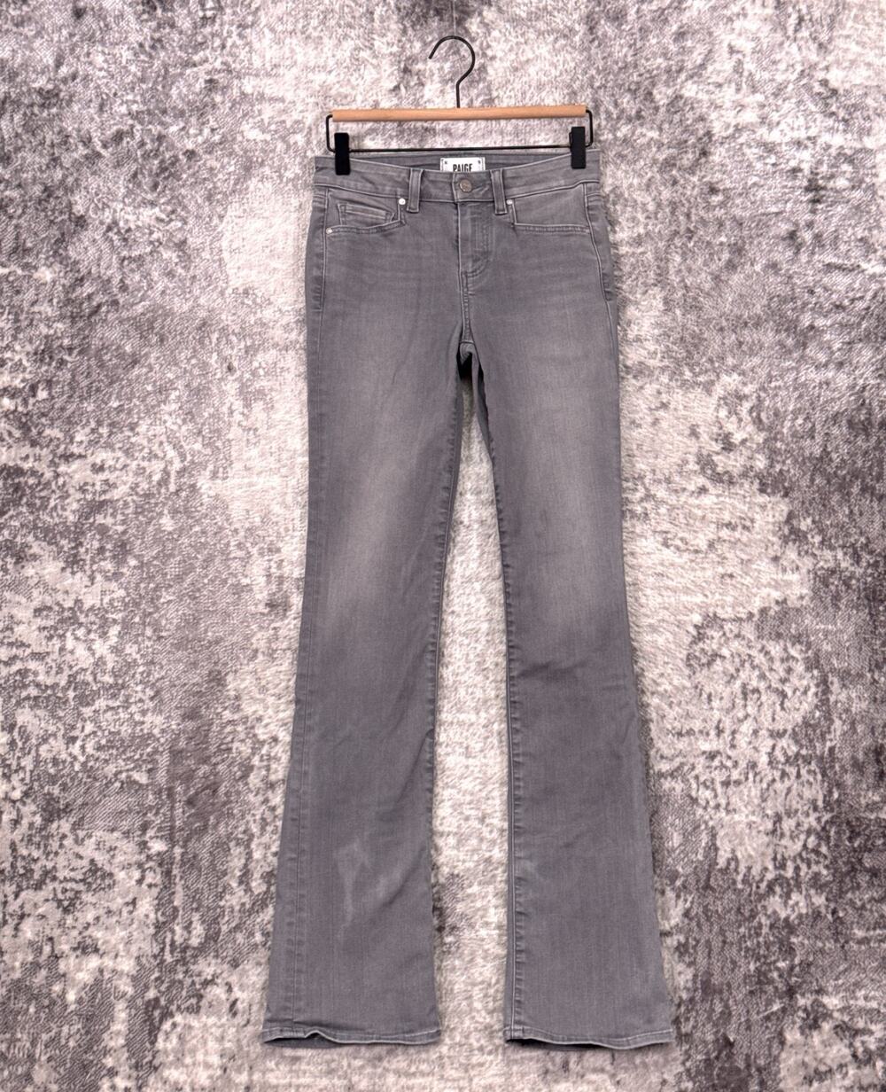 Paige Jeans 26 Womens Manhattan Boot Cut Full Length Gray Denim